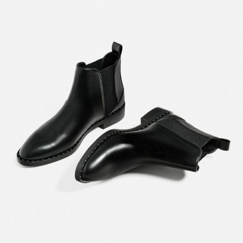 Zara dark blue ankle boots 38